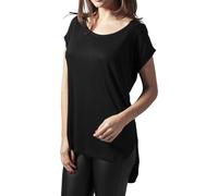Urban Classics TB1186 | Ladies Long Back Shaped Slub Tee XS to XL - Colour : Black - Size : L