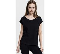 Urban Classics TB1186 | Ladies Long Back Shaped Slub Tee XS to XL - Couleur : Black - Taille : XS