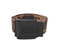 Urban Classics TB2171 | Woven Belt Rubbered Touch UC 120cm - Couleur : Wood Camo - Taille : 120cm