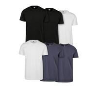 Urban Classics Tb2684c - Lot de 6 T-Shirts Basiques T-Shirt Homme, Noir/Blanc/Bleu Marine/Bleu Marine, XXL