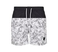 Urban Classics Short de bain Low Block Pattern Blanc 2XL Homme