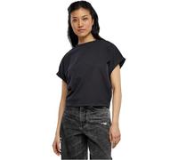 Urban Classics Tb4088-ladies Short Pigment Dye Cut on Sleeve Tee T-Shirt, Noir, L Femme