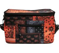 Urban Classics TB5117 | Bandana Patchwork Print Cooling Bag One Size - Couleur : Noir/Orange - Taille : One Size