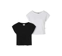 Urban Classics Tb6114a-ladies Organic Open Edge Tee 2-Pack T-Shirt, Noir/Blanc, XXL Femmes