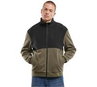 Urban Classics Tb7016-colour Block Polar Fleece Jacket Vestes légères, Noir/Vert Olive, XL Hommes