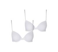 Urban Classics Tb7652a-ladies Basic Cotton Bra 2-Pack, Blanc + Blanc, 80C Femmes