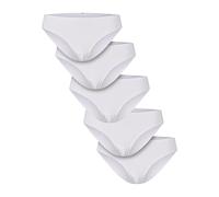 Urban Classics Tb7658c-ladies Basic Cotton Slip 5-Pack sous-vêtement, Blanc + Blanc + Blanc + Blanc, L Femmes