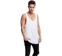 Urban Classics Long Shaped Open Edge Loose Tank Débardeur de Sport, Blanc (White 220), XL Homme