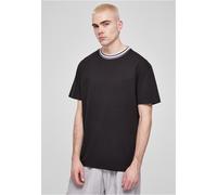 Urban Classics T-Shirt 'Kicker' gris / noir / blanc, Taille M