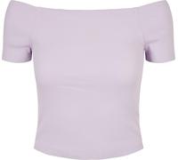 Urban Classics Tee shoulder rib pour femmes Lilas 4XL