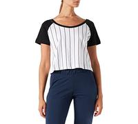 Urban Classics Thé de Baseball pour Femme T-Shirt, Multicolore (Blanc/Noir 224), XS