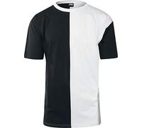 Urban Classics Oversize Harlequin Tee T-Shirt, Noir/Blanc, S Grande Taille Tall Hommes