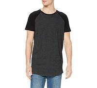 Urban Classics Tb966-shaped Raglan Long Tee T-Shirt, cha/Noir, M Hommes