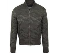 Urban Classics Veste bomber camouflage ton sur ton Vert (Darkolive 551) Taille S Homme