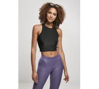 Urban Classics Top femme Ladies Cropped Shiny Rib Top Black S