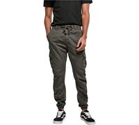 Urban Classics Treillis élastiqué Homme Pantalon Cargo Anthracite L 100% Coton Regular
