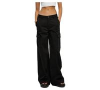 Urban Classics Twill High Waist Cargo Pants Noir 33 Femme