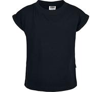 Urban Classics Uck2983-girls Organic Extended Shoulder Tee T-Shirt, Noir, 110 cm/116 cm Fille