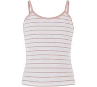 Urban Classics Uck7457-girls Striped Rib Basic Top T-Shirt, Blanc/Rose poudré, 146-152 Fille