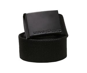 Urban Classics Unisex Coloured Buckle Canvas Belt black, S/M