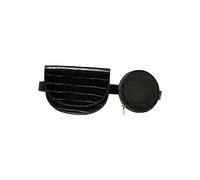 Urban Classics Unisex Croco Synthetic Leather Double Beltbag black, one size