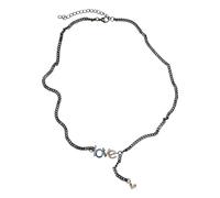 Urban Classics Unisex Love Necklace gunmetal, one size