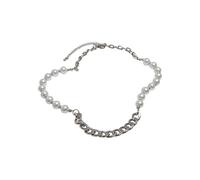 Urban Classics Unisex Pearl Various Chain Necklace silver, one size