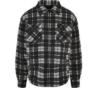 Urban Classics Veste À Carreaux Chemise Teddy Homme Veste d'hiver noir/blanc XXL, 100% Polyester,
