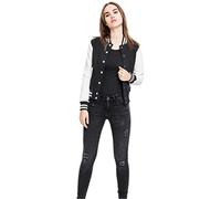 Urban Classics Veste Américaine (Varsity) bicolore femme noir/blanc XXL