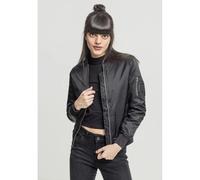 Urban Classics Bomber femme Basic noir 100% nylon Poche zippée Doublure orange S