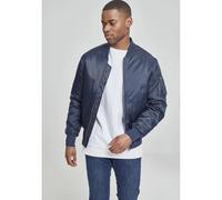 Urban Classics - Blouson court rembourré - Veste streetwear zippée, 100% polyester, doublure orange