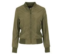 URBAN CLASSICS Veste Bomber Légère pour Femme avec Empiècement Gaufré sur les côtés, Poches Zippées à l'avant, 100% Polyester, Plusieurs couleurs, Tailles : XS - 5XL