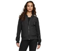 URBAN CLASSICS Veste Bomber Légère pour Femme avec Empiècement Gaufré sur les côtés, Poches Zippées à l'avant, 100% Polyester, Black, Taille XL