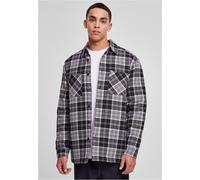 Urban Classics Padded Checked Long Sleeve Shirt Noir,Gris M Homme