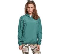 URBAN CLASSICS Veste Coupe-Vent de Mi-Saison pour Femme, Poche Kangourou, Poignets Élastiques, Capuche et Taille à Cordons, Col Zippé, 100% Polyester, paleleaf, Taille 5XL