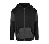 Urban Classics Sweat-shirt Oversized Patch Zip Hoody Noir/Charcoal S