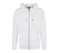 Urban Classics Herren Basic Terry Zip Hoody Strickjacke, White, XXL Cardigan, Blanc Homme