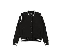 Urban Classics Veste College Inset – Sweat pour fille – Noir/Blanc – 146/152