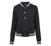 Urban Classics - Ladies College Sweat Jacket - Veste de Sport - Femme - Noir (Black/Black 00017) - Taille: L