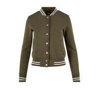 Urban Classics Veste de survêtement College Femme – Olive/Blanc – Taille S