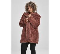 Urban Classics Veste d'hiver pour femmes Ladies Hooded Teddy Coat Darkrose XS