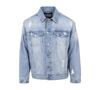 Urban Classics Veste en Denim côtelé, Bleu (Bleached 00014), M Homme
