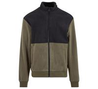 Urban Classics Tb7016-colour Block Polar Fleece Jacket Vestes légères, Noir/Vert Olive, XL Hommes