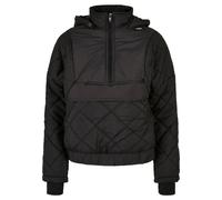 Urban Classics Veste femme Ladies Oversized Diamond Quilted Pull Over Jacket Black XS