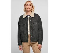 Urban Classics Veste femme Ladies Oversized Sherpa Denim Jacket Black Washed XXL