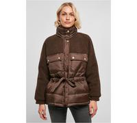 Urban Classics Veste femme Ladies Sherpa Mix Puffer Jacket Brown M
