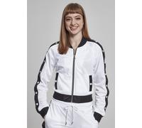 Urban Classics Ladies Button Up Track Jacket Veste de Sport, Blanc (Blanc/Noir/Blanc 00863), M Femme