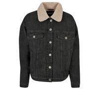 Urban Classics Veste femme Ladies Oversized Sherpa Denim Jacket Black Washed L