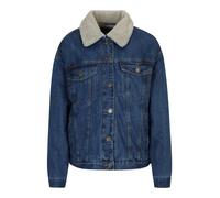 Urban Classics Veste mi-saison crème / bleu denim, Taille XXL