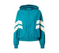 Urban Classics Veste mi-saison 'Crinkle Batwing' bleu cyan / blanc, Taille XXXL